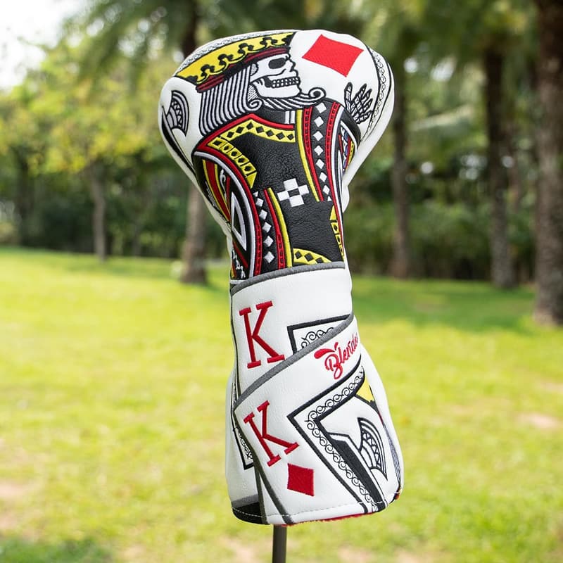 Golf Club Covers - Poker Diamond King Driver & Putter Headcovers