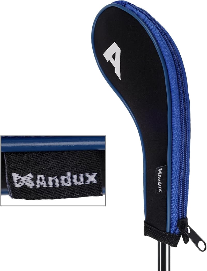 12pcs Golf Iron Club Head Covers with Zipper - Number Print