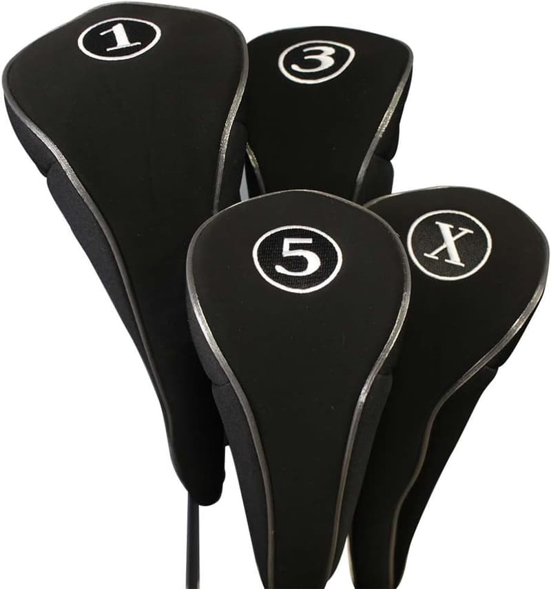 Golf Head Covers for Drivers and Woods - Neoprene Protection Set