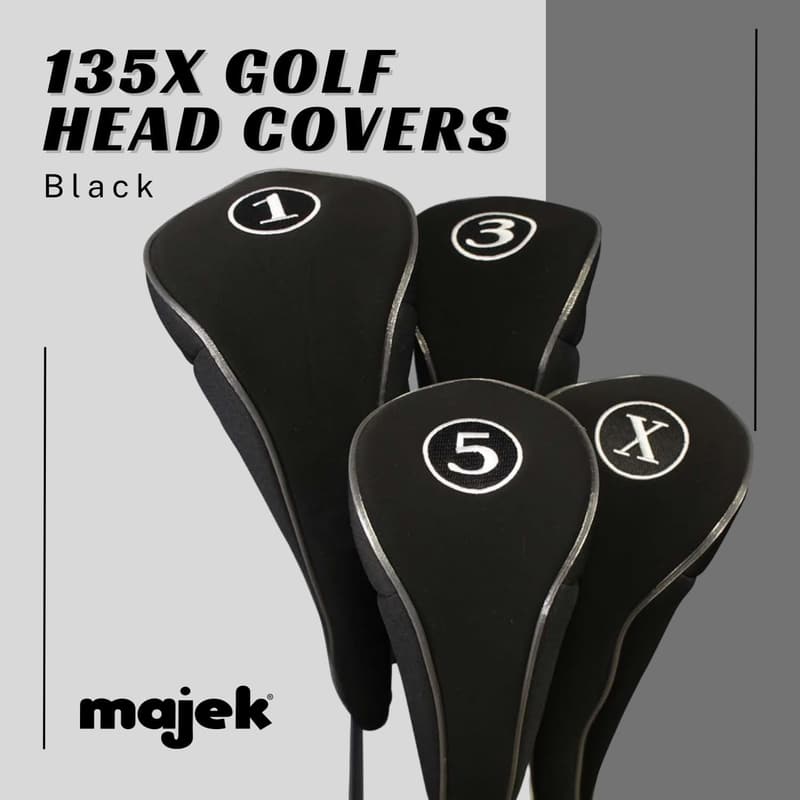 Golf Head Covers for Drivers and Woods - Neoprene Protection Set