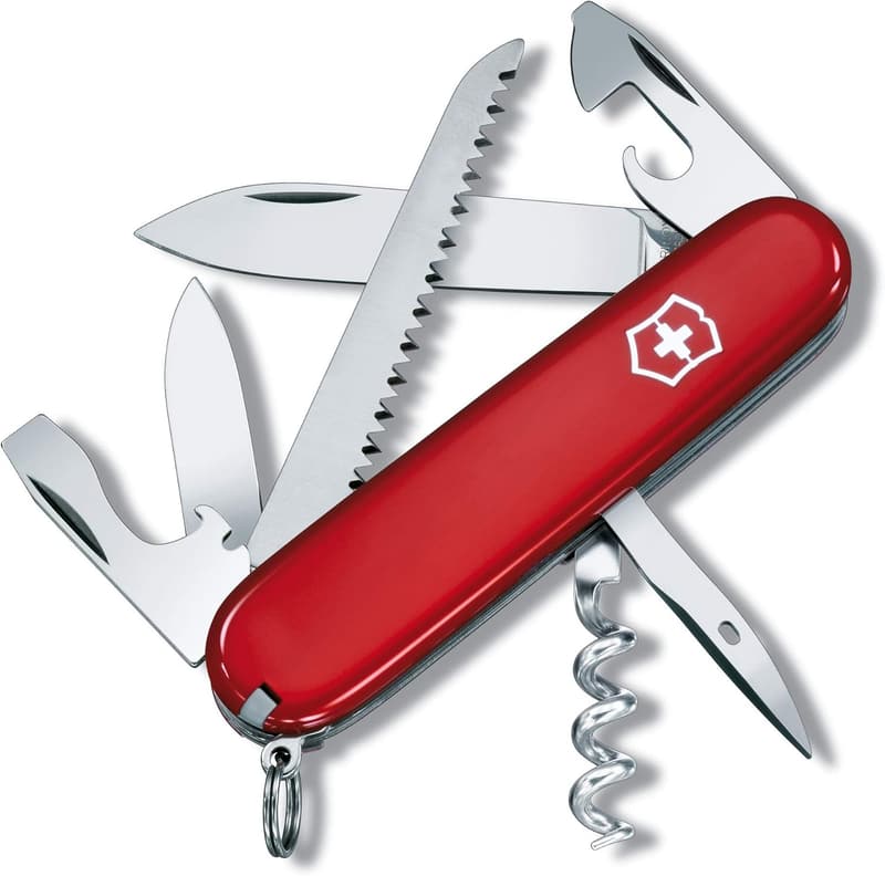 Victorinox Camper Swiss Army Knife - 13 Functions, Red