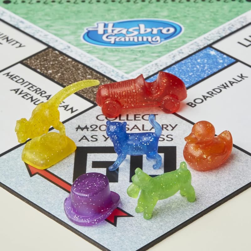 Monopoly Sparkle Edition Board Game with Glitter Tokens