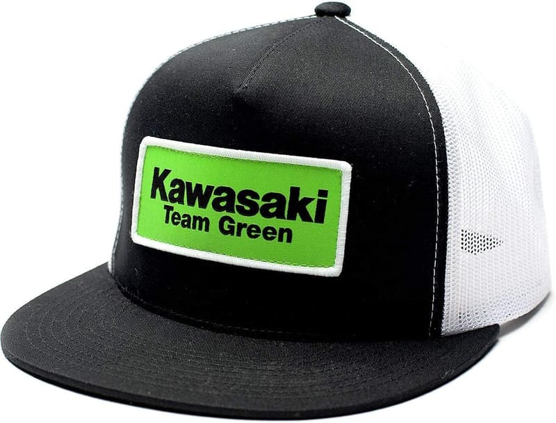 Kawasaki Team Green Snapback Hat - Black/White