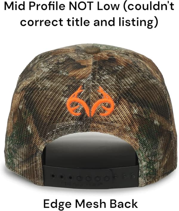 Realtree Edge Camouflage Trucker Hat with Wicking Sweatband