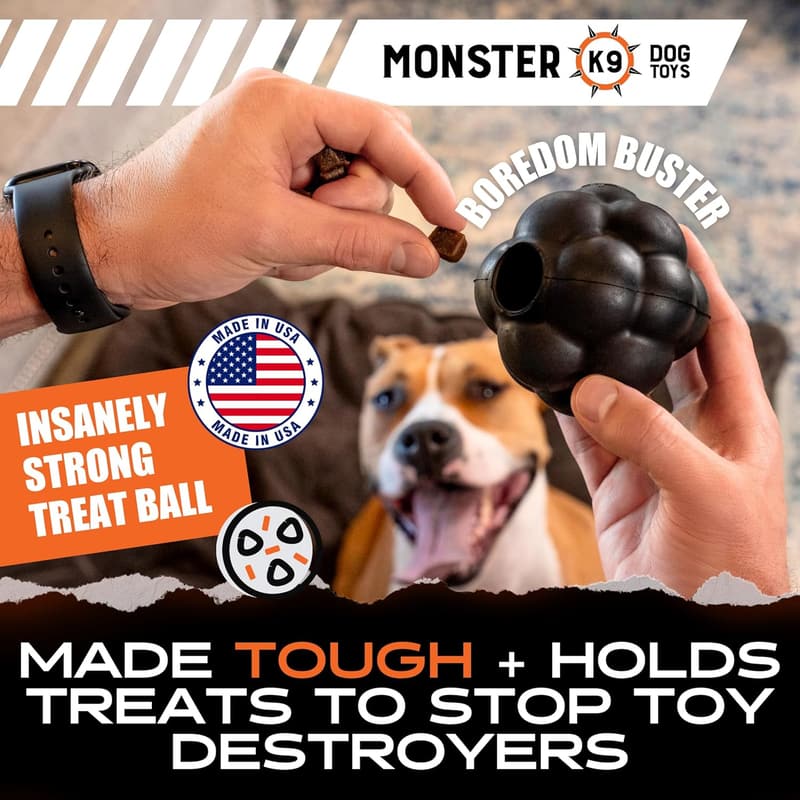Indestructible Rumble Ball for Aggressive Chewers - 4.5