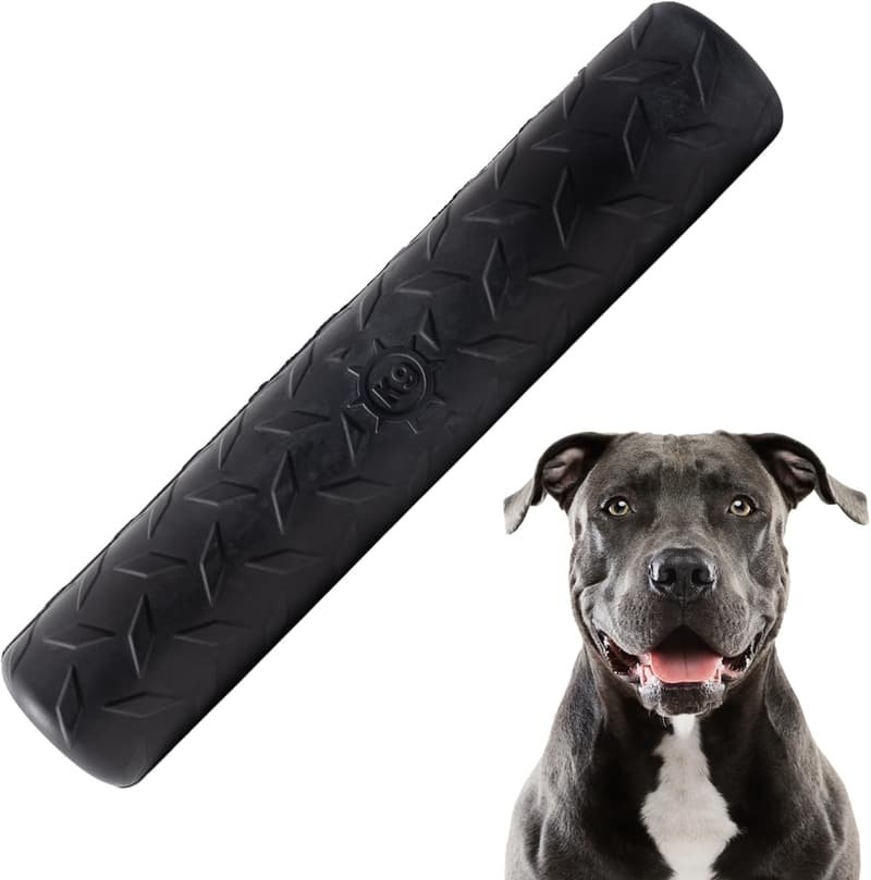 Durable Natural Rubber Chew Stick for Aggressive Dogs - 9in