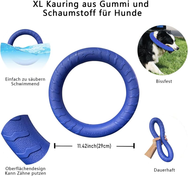 Indestructible Dog Toy Flying Discs for Aggressive Chewers