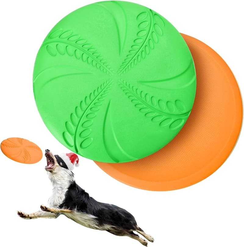 Interactive Dog Flying Disc, Durable Fetch Toy for All Sizes