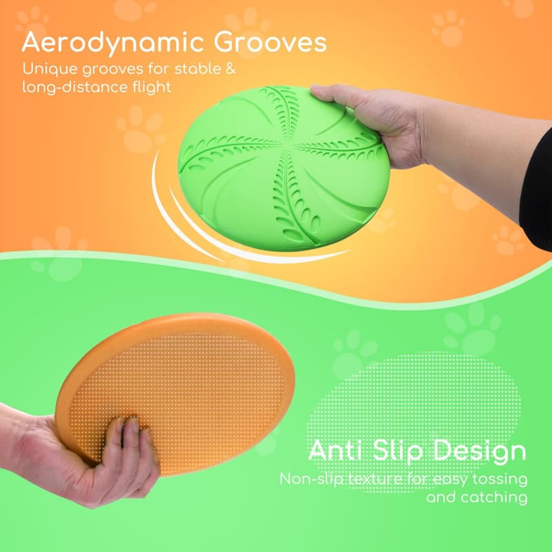 Interactive Dog Flying Disc, Durable Fetch Toy for All Sizes
