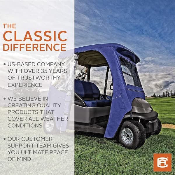 4-Sided Golf Cart Enclosure for 2-Person Travel