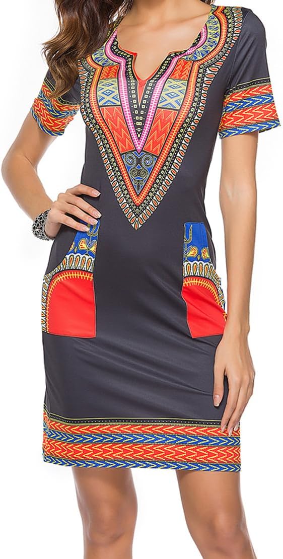Bohemian Print Women's African Tribe Dress