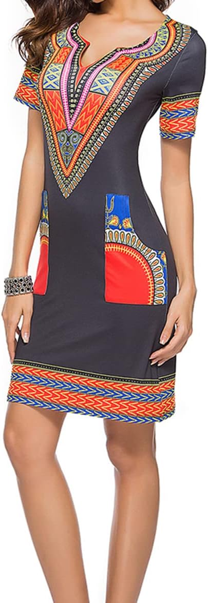 Bohemian Print Women's African Tribe Dress