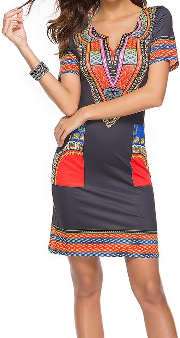 Bohemian Print Women's African Tribe Dress