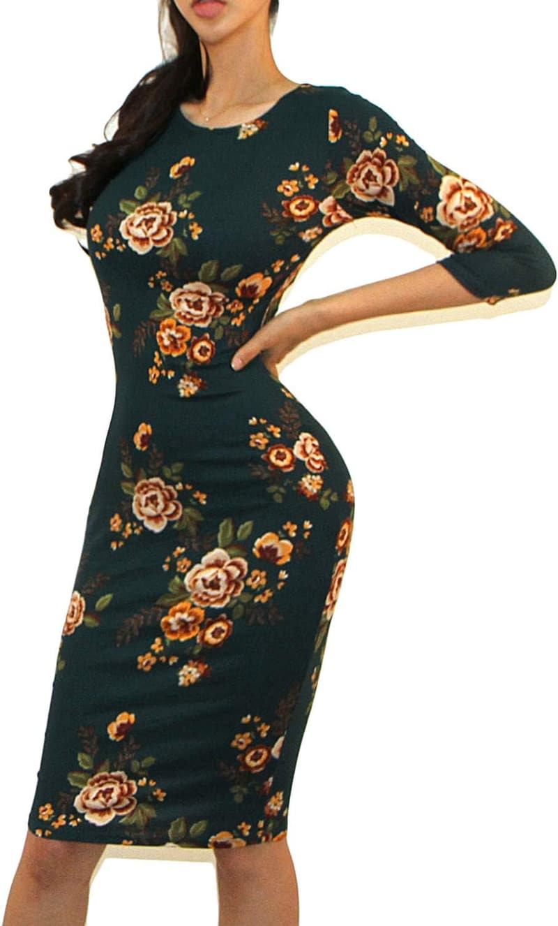 Slim Fit USA Bodycon Midi Dress for Women
