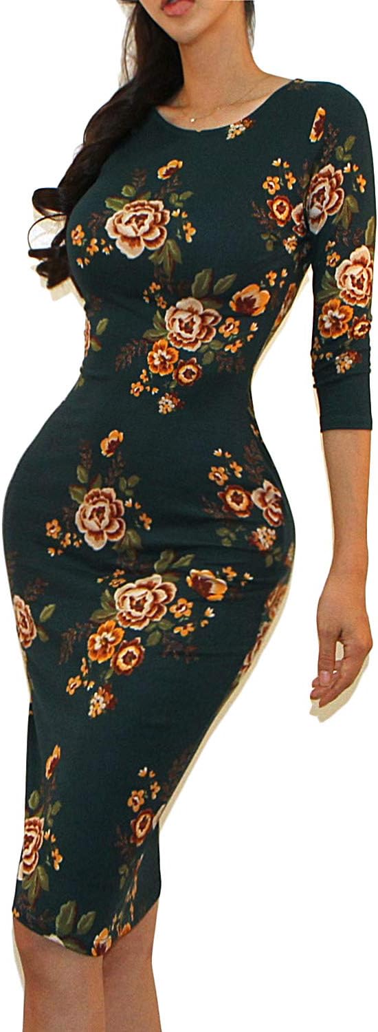 Slim Fit USA Bodycon Midi Dress for Women