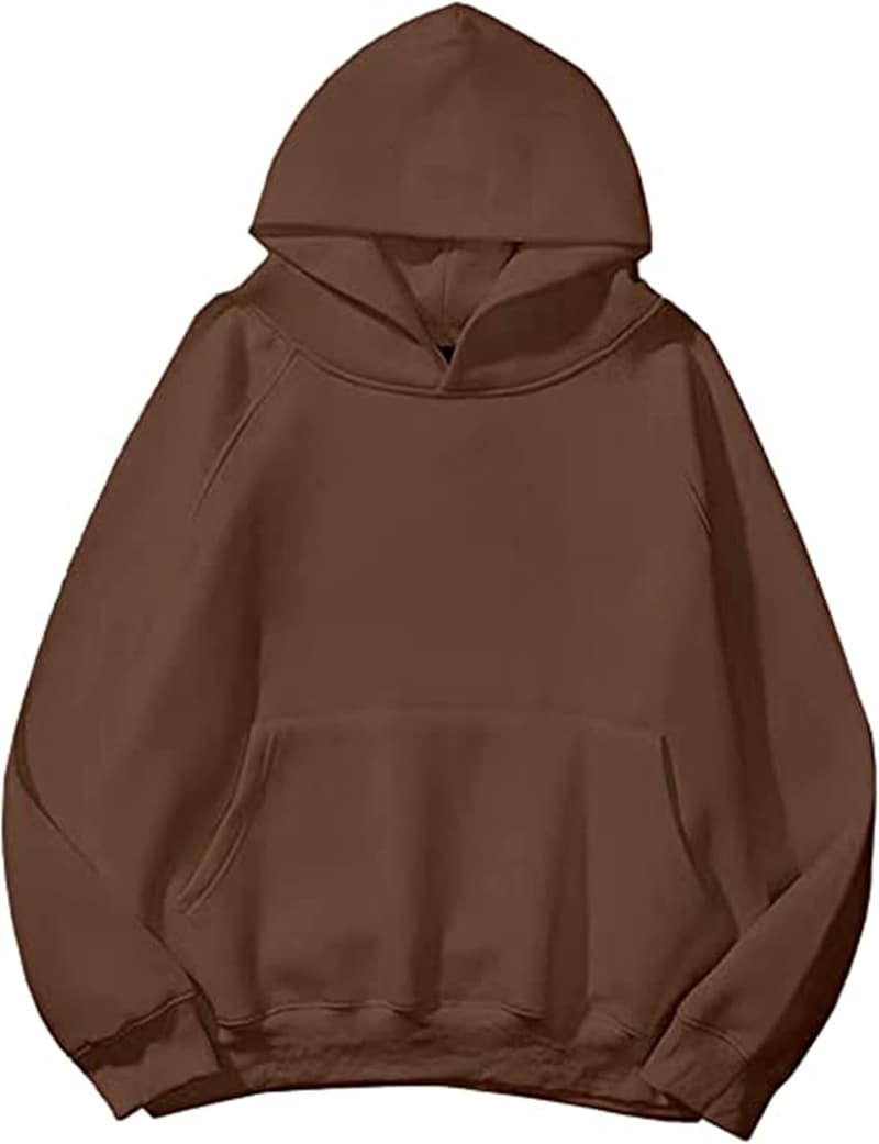 Women's Solid Fleece Hoodie with Kangaroo Pocket