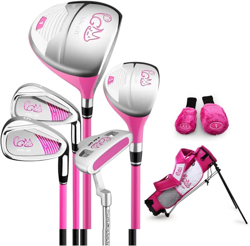 Children's Golf Club Set - 5 Clubs with Bag & Headcovers