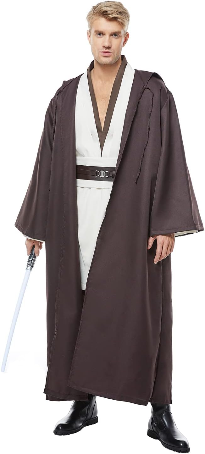 Halloween Men's Hooded Tunic Cosplay Costume Set