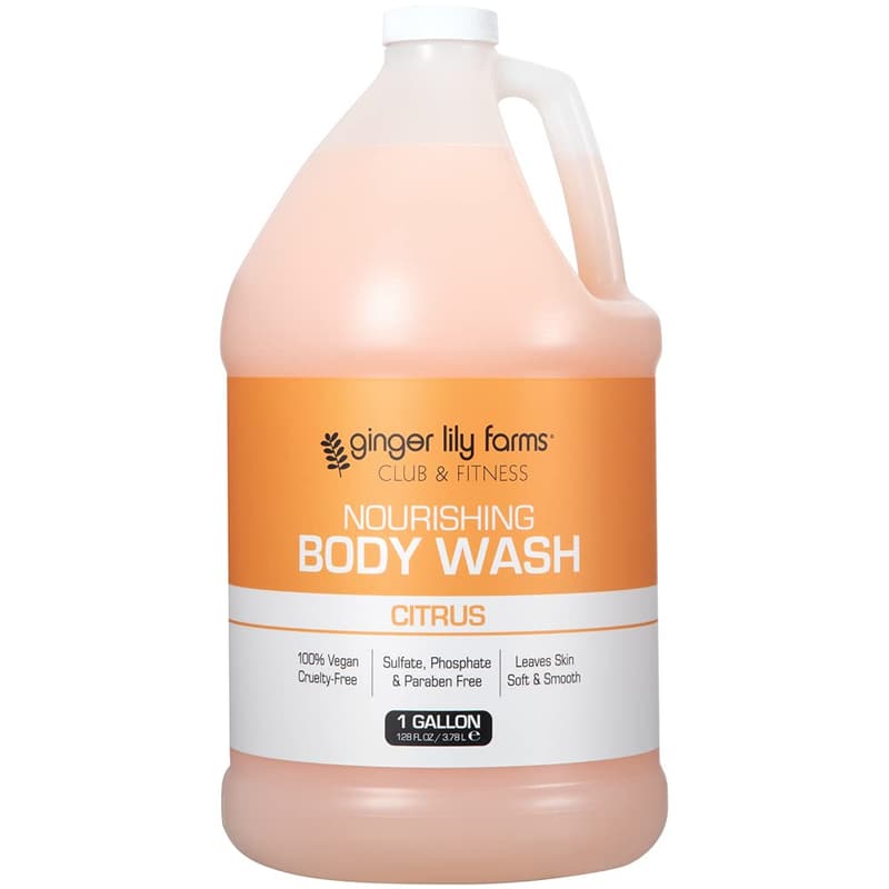 Vegan Citrus Body Wash Refill for Men & Women, 1 Gallon