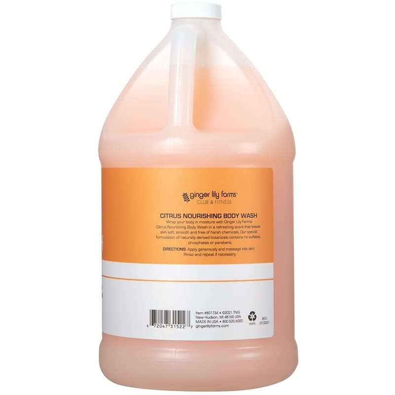 Vegan Citrus Body Wash Refill for Men & Women, 1 Gallon