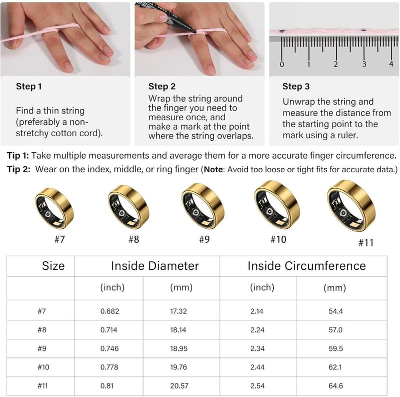 Fitness and Sleep Tracker for Women - Gold Edition
