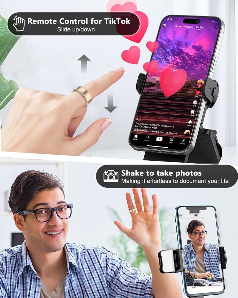 IP68 Waterproof Smart Health Ring Tracker for Men & Women