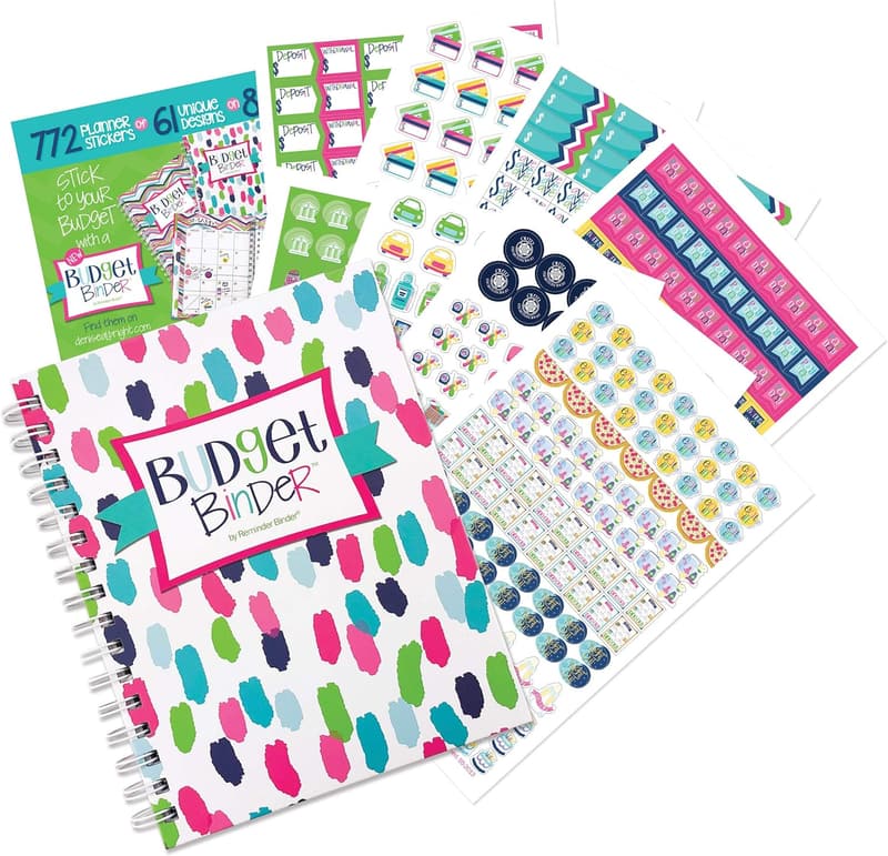12-Month Budget Planner with Sticker Set | Personal Finance Organizer