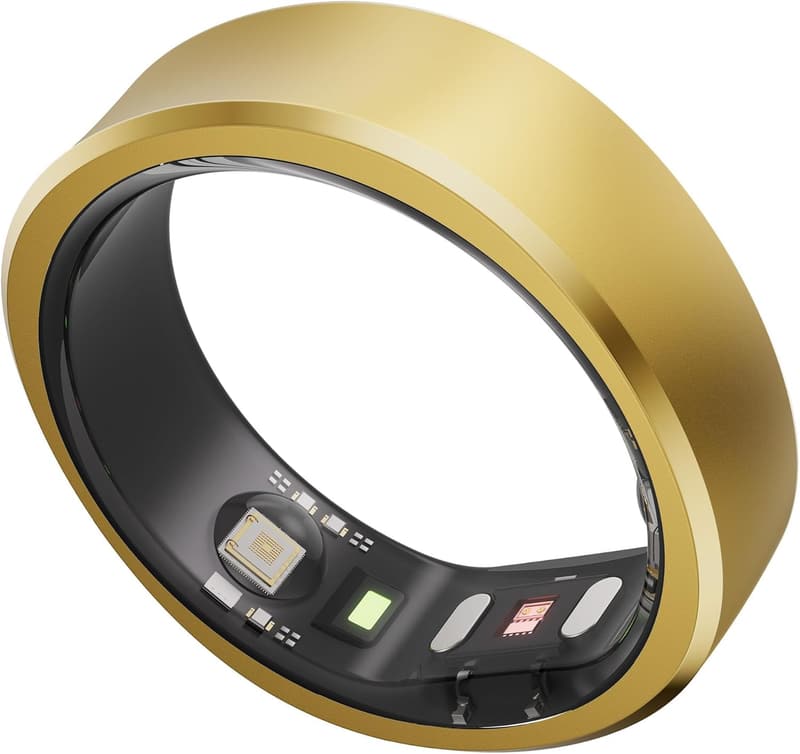 Smart Health Ring for Men & Women, Gold, Size 14, No App Required