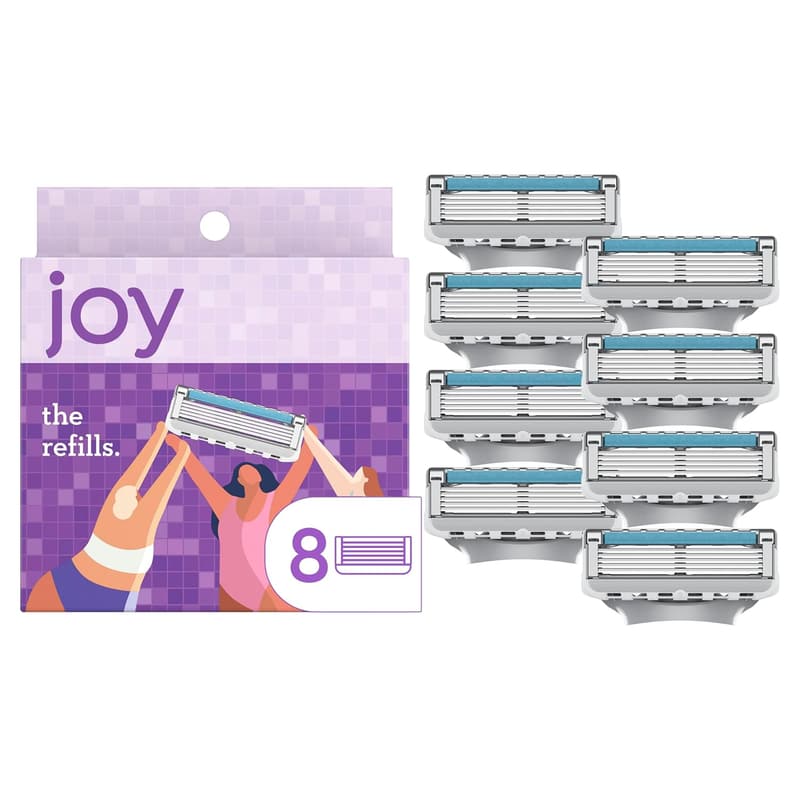 Joy Women's Razor Blade Refills, 8-Count with Lubrastrip