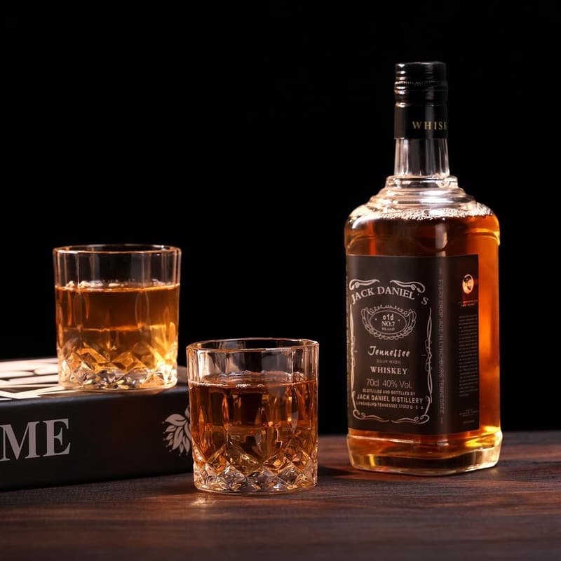 Old Fashioned Crystal Tumblers Set for Whiskey Lovers