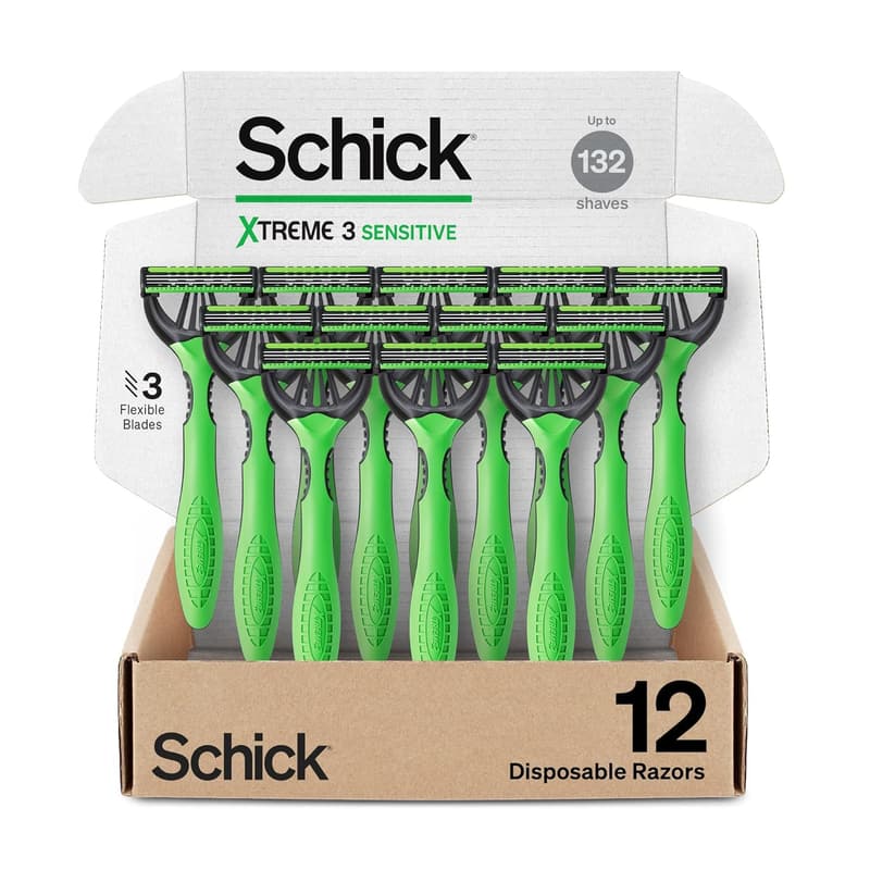 Sensitive Skin Disposable Razors for Men - 12ct