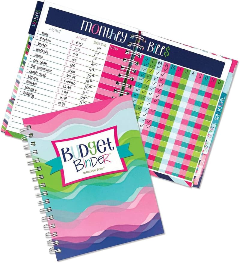 12-Month Budget Planner Organizer with Calendar & Pockets