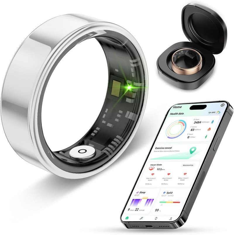 IP68 Waterproof Smart Health Ring Tracker for Men & Women