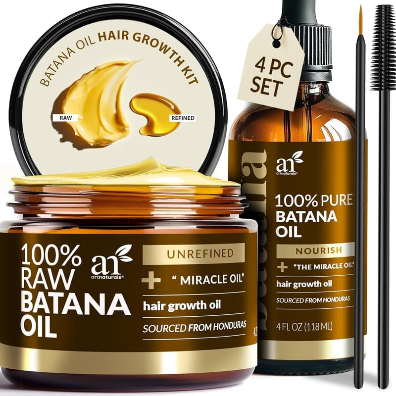 Organic Batana Oil Hair Growth Set - 4oz Oil & 4.2oz Paste