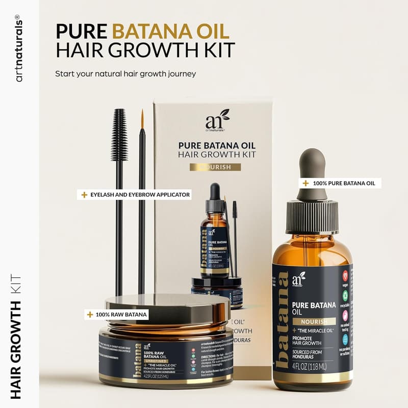Organic Batana Oil Hair Growth Set - 4oz Oil & 4.2oz Paste