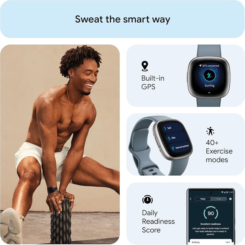 Fitbit Versa 4 Fitness Smartwatch with GPS & Heart Rate Monitoring