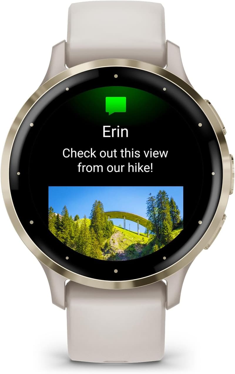 Garmin Venu 3S Smartwatch with 41mm Ivory Case and Touchscreen