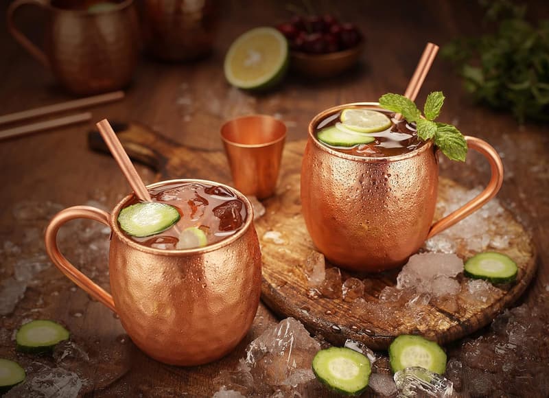 Handcrafted Copper Moscow Mule Mugs Set – 4 Elegant 16 oz.