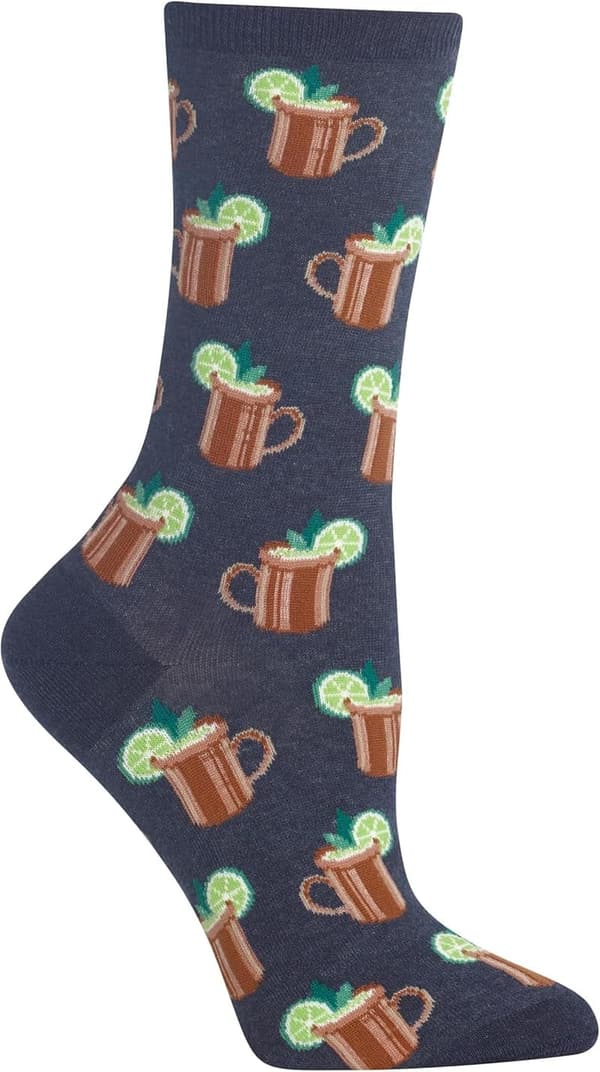 Fun & Cute Women's Classic Novelty Crew Socks - 1 Pair Pack