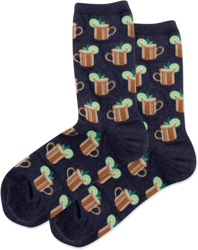 Fun & Cute Women's Classic Novelty Crew Socks - 1 Pair Pack