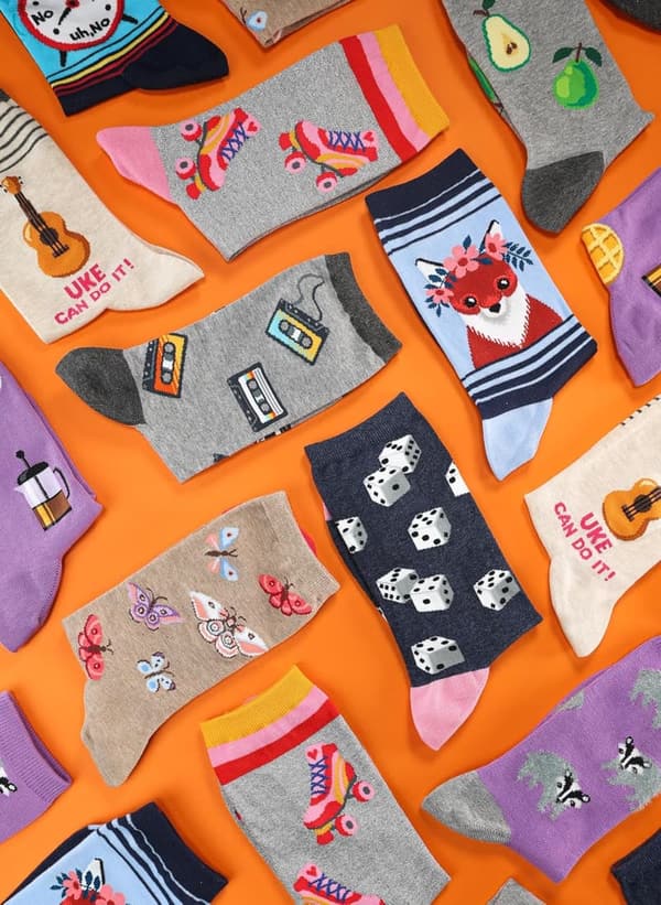 Fun & Cute Women's Classic Novelty Crew Socks - 1 Pair Pack