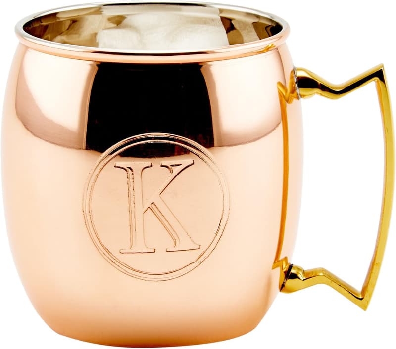 Monogrammed 16-Oz. Solid Copper Moscow Mule Mug