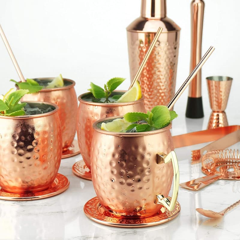 Moscow Mule Gift Set - 25-Piece Copper Plated Collection