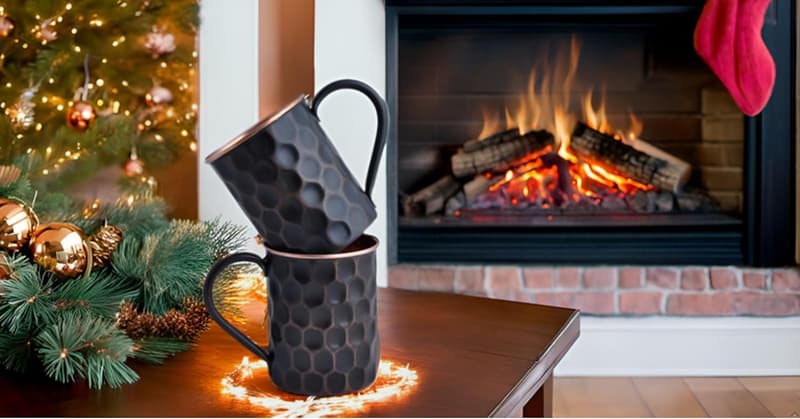 Handcrafted Copper Moscow Mule Mugs - Set of 2 for Christmas