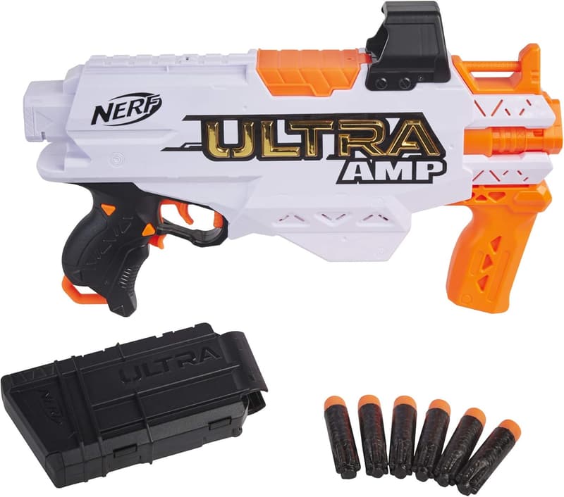 Nerf Ultra Amp Motorized Blaster with 6-Dart Clip & Darts