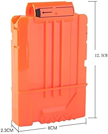 Nerf Toy Dart Gun Magazine Clips - 4 Soft Bullet Holders (Orange)