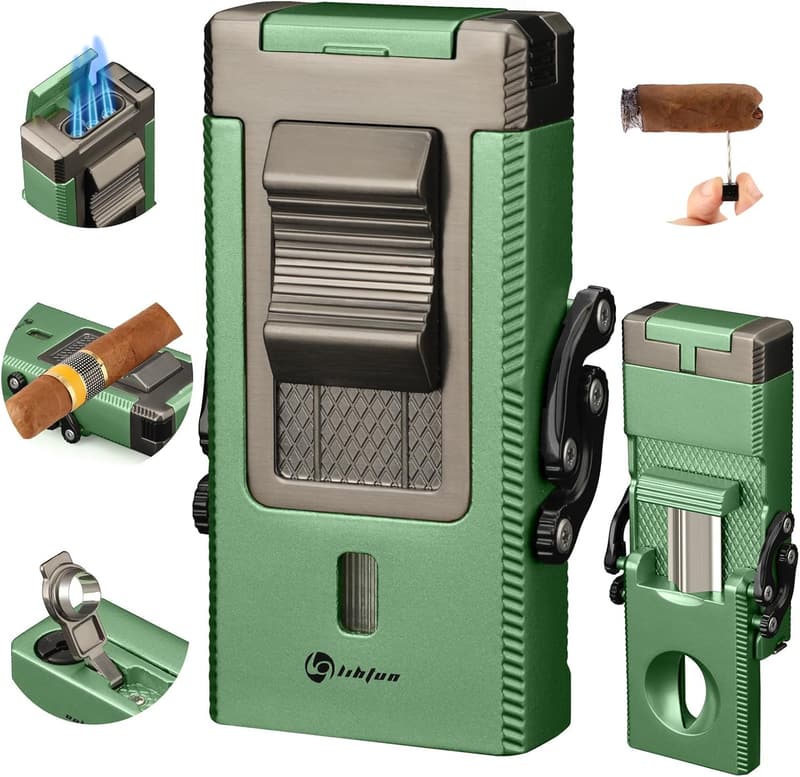 Multifunctional Cigar Gift Set with Torch Lighter & Cutter
