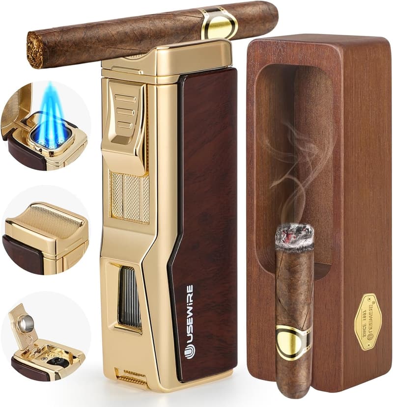 Multifunctional Cigar Accessories Gift Set with Windproof Lighter