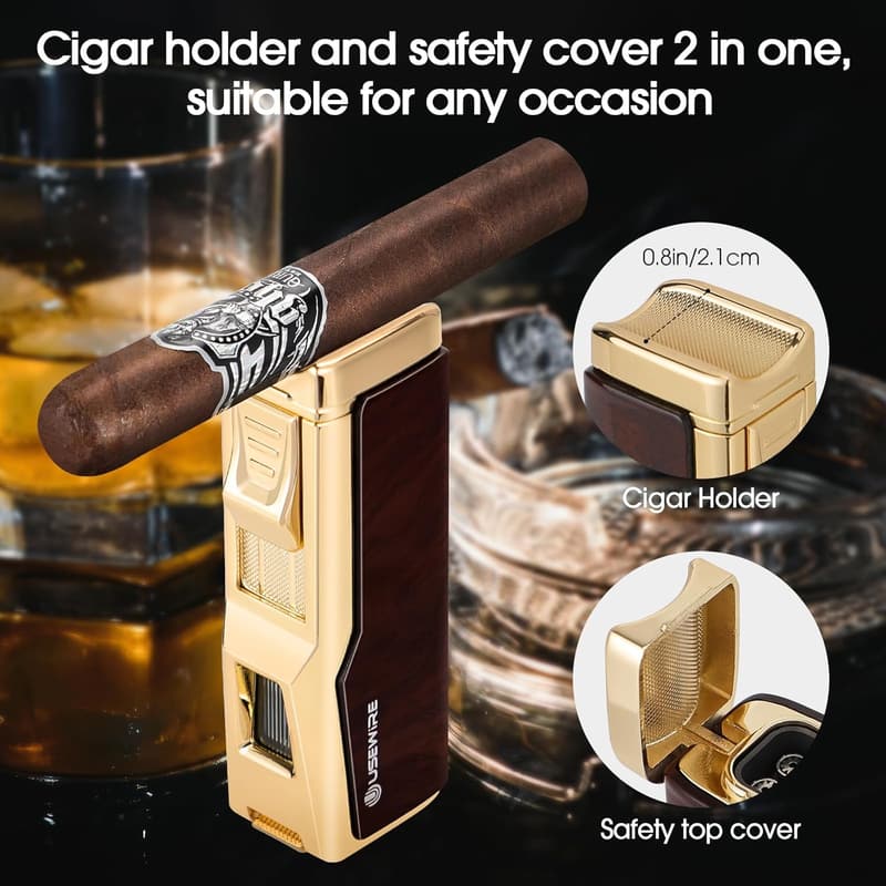 Multifunctional Cigar Accessories Gift Set with Windproof Lighter