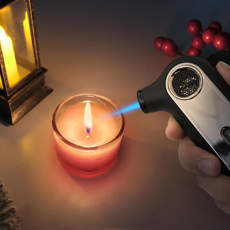 Butane Refillable Torch Lighters for Camping and BBQ - 2 Pack